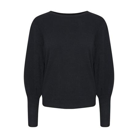 Cream Knit Pullover Sort, Dame