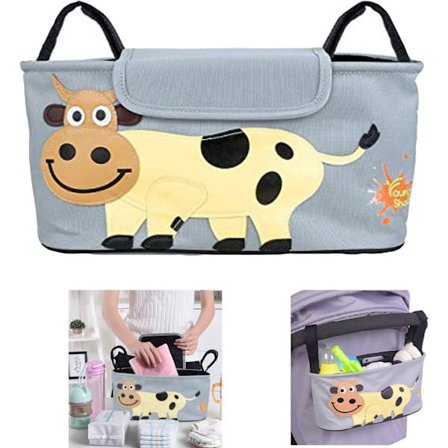 Vanntett stelleveske for barnevogn, oppbevaringsveske for barnevogn, universell reiseveske (32,0 cm x 14 cm x 17 cm)