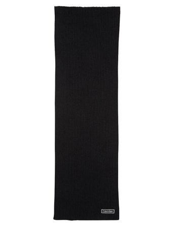 Calvin Klein | Patch Chunky Rib Cotton Scarf | ONE SIZE