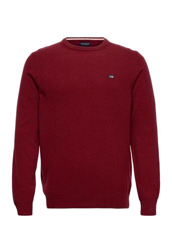Hank Lambswool Blend Crew Neck Sweater Red Lexington Clothing