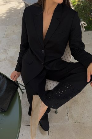 NA-KD weite Hose mit mittlerer Taille - Weite Hosen - Schwarz - EU 40