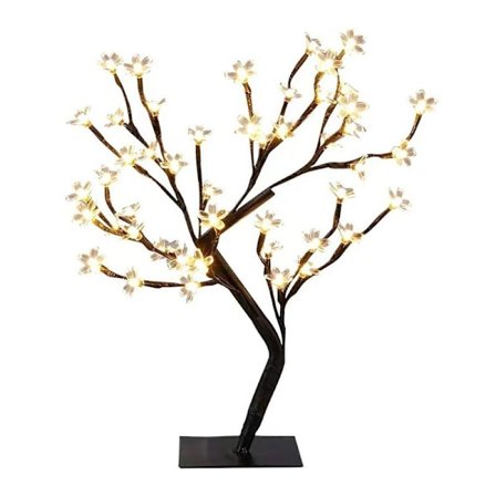 Blomsterpotte Landskapstre 24 LED-lys Metallbase Varm