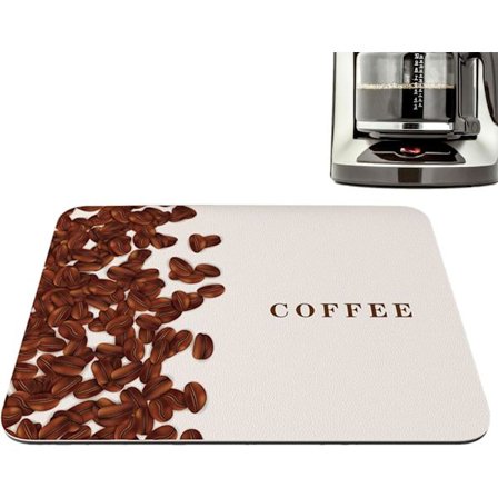 Kaffeunderlag - Tilbehør til kaffebar, absorberende, pletbestandig tørremåtte, der passer under kaffemaskine, kaffekandebakke, espressomaskine