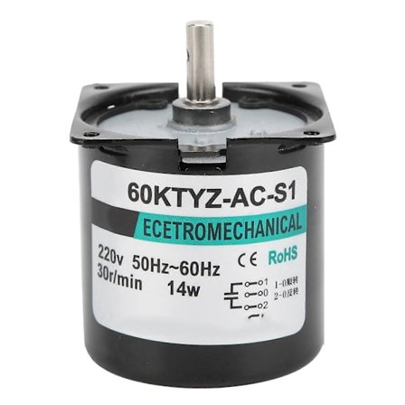 AC Synkronmotor 14W Permanent Magnet Lav Hastighet 2-veis Høy Torsjon Sentral Aksel XD60KTYZ30rpm/min AC220V