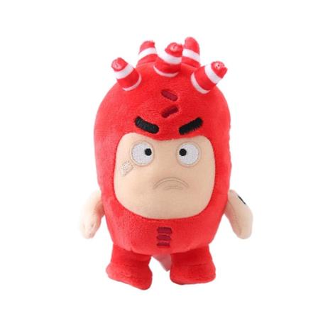 Oddbods Pehmo 18cm Sarjakuva Pehmeä Pelinukke Toimintafiguuri Lahja Lasten Lelu Kuuma Red