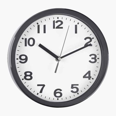 Väggklocka 25 cm grå - Biltema