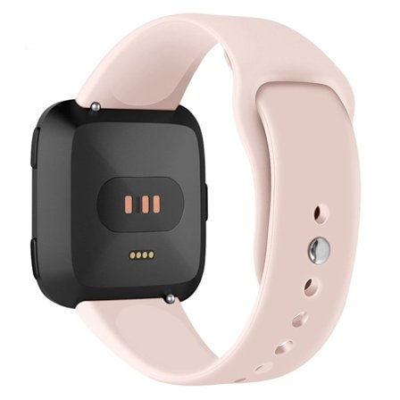 Fitbit Versa Lite silikoneurrem - størrelse: L / Lyserød