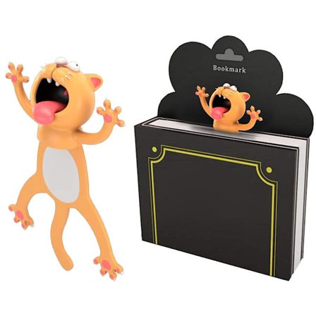 Morsom 3D tegneserie katt bokmerke gave til barn jenter