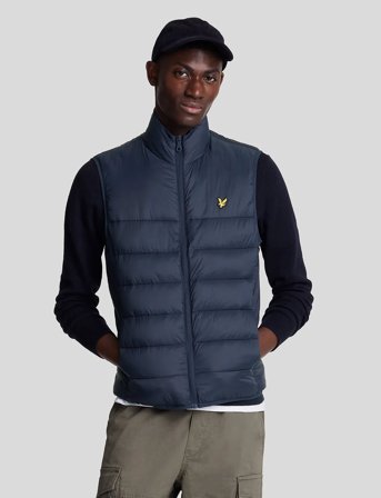 Lyle & Scott Wadded Gilet - Blue - XL