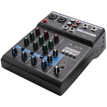 Bärbar Ljudmixer Professionell 4-kanals Bluetooth Mixer Dj C
