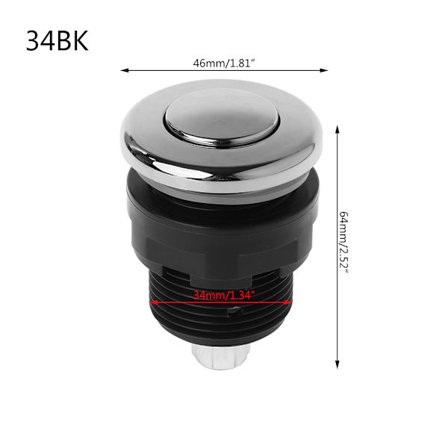 Lufttrycksbrytare På Av Tryckknapp för sophantering av badkar för bubbelbad