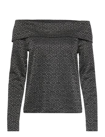 Mmgir Ls Glam Blouse Silver MOS MOSH