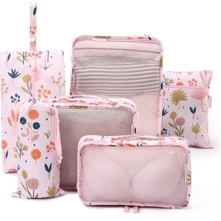 6 KPL (Blomma) Matkalaukun säilytyspussit Matkalaukkujen järjestäjät Kenkäsuojalla