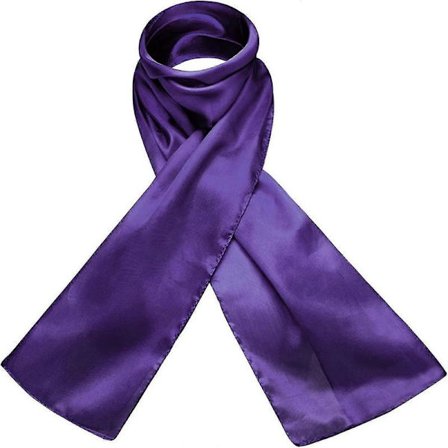 Ensfarget, ren, naturlig silke, lett, fin, myk Olaof-skjerf