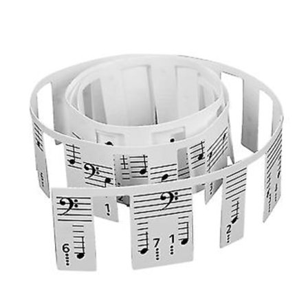 Pianon opas aloittelijoille, irrotettavat pianotarrat 61-koskettimen koolle, ei liimattavia