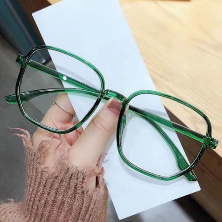 Anti-Blue Light Glasögon Fyrkantiga Glasögon GRÖN