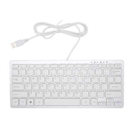 USB-trådbundet tangentbord med 78 sax-tangenter, 13 genvägar, LED-indikatorer för MacBook Pro Air Mini för Windows PC-skrivbord