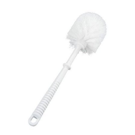 WENKO Erstatningstoiletbørste til toiletbørsteholder med hvidt plasthåndtag, polypropylen, Ø 8,5x34 cm, hvid