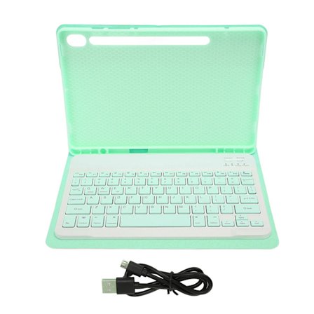 Trådløst Bluetooth-tastatur for nettbrett PU-lær Vanntett for Samsung Tab S9 11 tommer 2023 Grønn