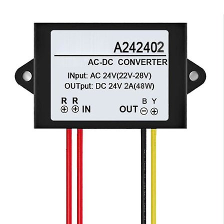 AC 24V till DC 24V 1/2/3A Mini Vattentätt Nätaggregat Converter Adapter Modul Qinhai [DB]