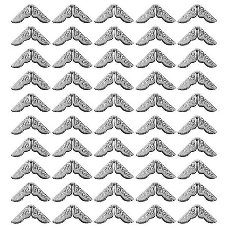 40 st Bokhörn Vintage Hörnbeskydd Metall Fotohörn Små Metall Bokhörnsskydd (Silver)