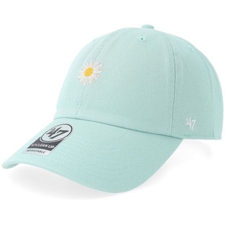 47 Brand - Grön Keps - Base Runner Clean Up Cap Light Blue Dad Cap @ Hatstore