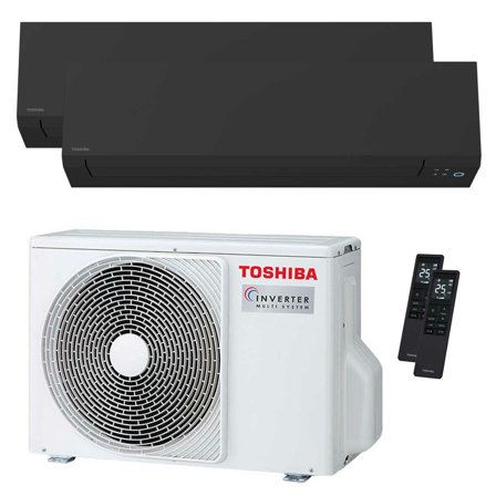 Condizionatore Toshiba SHORAI Edge Black dual split 5000+16000 BTU inverter A++ wifi unità esterna 5.2 kW