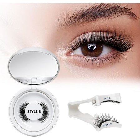 Magneettiset tekoripset, uudelleenkäytettävät luonnolliset magneettiset ripset levittimellä, ei liimaa tarvita, helpot magneettiset tekoripset