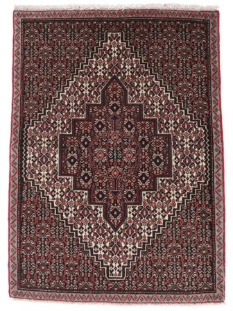 Senneh Rug Oriental Black/Brown (Wool, Persia)