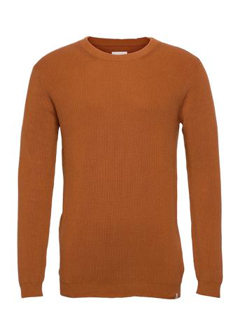 Pedersen Strikkegenser M. Rund Krage Brun Minimum