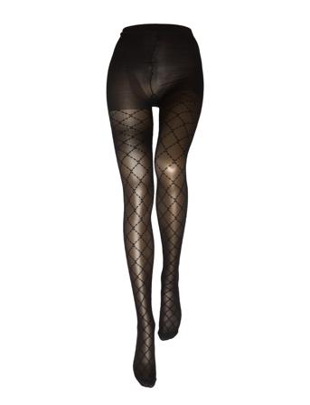 Tights 40 Den Argyle Mesh Grou Lingerie Pantyhose & Leggings Svart Lindex