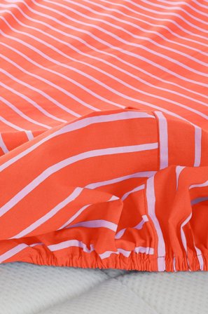 Jotex - Mini Stretchlaken Krybbe Økologisk Tomatrød/rosa - SIMA - Kjøp Laken hos Jotex