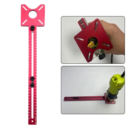 Router Fræse Not Beslag Aluminium Legering Aftagelig Multifunktionel 3 i 1 Trimmermaskine Flip Board 445mm