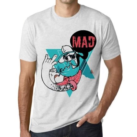 T-shirt herr Funky Grampa Mad Vintage T-shirt Vit