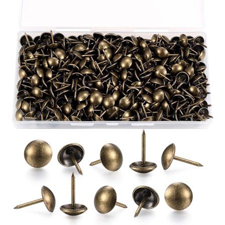 (S) 200 stycken möbelspik, dekorativa möbelspik, möbeltacks, antika mässingsmöbelspik med plast