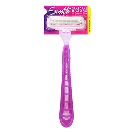 12-pak Barbermaskiner 3-blade til kvinder, Barberblad