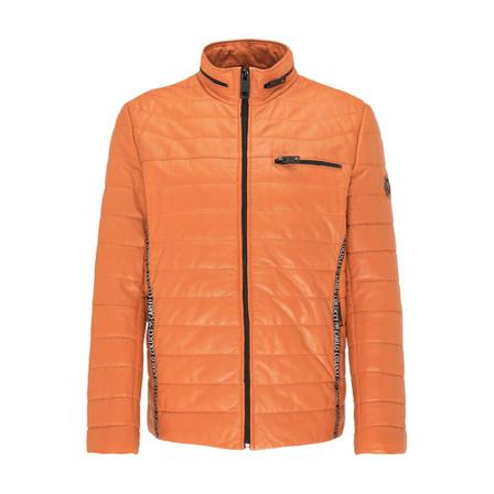 Carlo Colucci Leather Jakke Orange, Herre