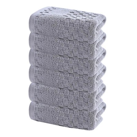 Badehåndklæder Gråt Håndklæde Blødt 6 Dele, Bomulds Familiehåndklæder, Meget Absorberende Letvægts Spa Håndklæde