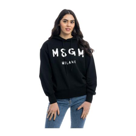 Msgm - Hoodies - Svart - Dam - Storlek: S, Dam, Storlek: S