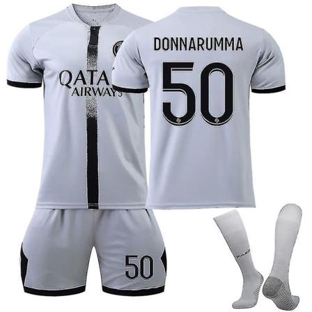 Mbappe 7 Jersey Home 2022-2023 Ny säsong Paris fotbollströjor Set för barn/ungdomar 22 23 Sergio Ramos 4 Kids 22 23 Donnarumma 50 Kids 26(140-150CM)