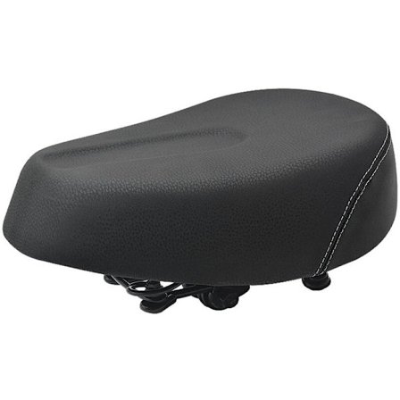 Elektrisk cykelsadel bredda fyra fjädrar terräng mjuk kudde elektrisk cykel trehjuling skoter säte cykeldelar, svart