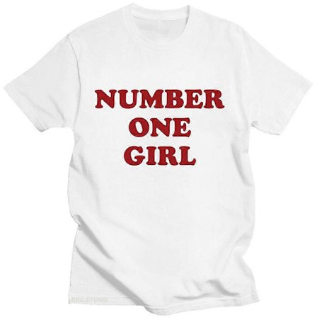 ROSé Number One Girl T-skjorte Grafisk Trykk Hip Hop Vintage T-skjorte Kortermet Bomull O-hals T-skjorte Punk Tees