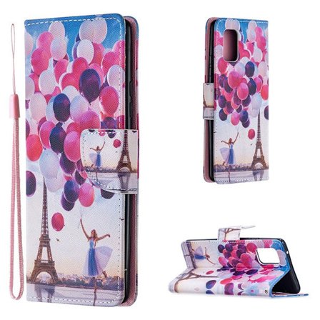 Wonderland Samsung Galaxy A72 5G flip kuoret - Ilmapallo