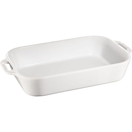 Bakform - STAUB - 34x24cm - Keramik - Vit - Diskmaskinssäker