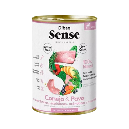 DIBAQ - Sense våtfôr kanin & kalkun 12 x 380 g - Hund - Hundefôr & hundemat - Våtfôr & våtmat - ZOO.no