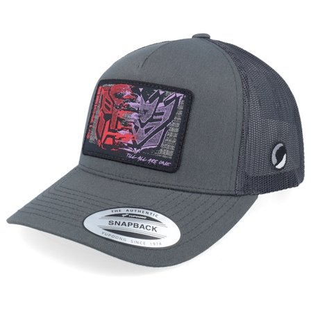 Transformers - Gris trucker Gorra - Merged Shields Grey Trucker @ Hatstore