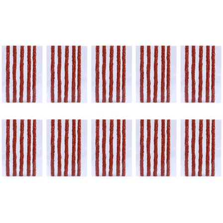 50 stk. slangeløst dekkreparasjonssett for Scooter, Sykkel, Bil, Motorsykkel, Gummistrimler, Punkteringsplugg