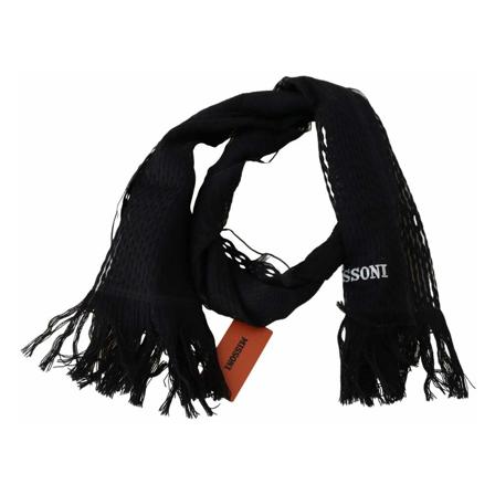 Missoni Black Wool Uni Neck Warmer Wrap Scarf , Zwart , Dames , Maat: ONE Size Sjaals