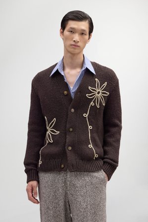 NN.07 Mika Cardigan Herre Brun