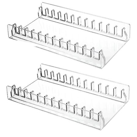 CD-holder 2-pak, Klar Akryl CD-Organisatorer, CD-Displaystativ til Mediehylde Opbevaring og Eller (FMY) Transparent